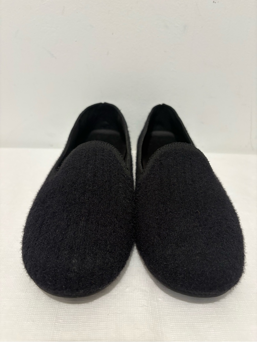 Women's Black Wool Slip-On Flats